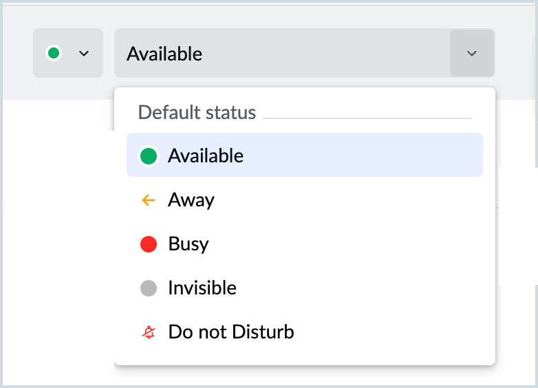 Screenshot to change status