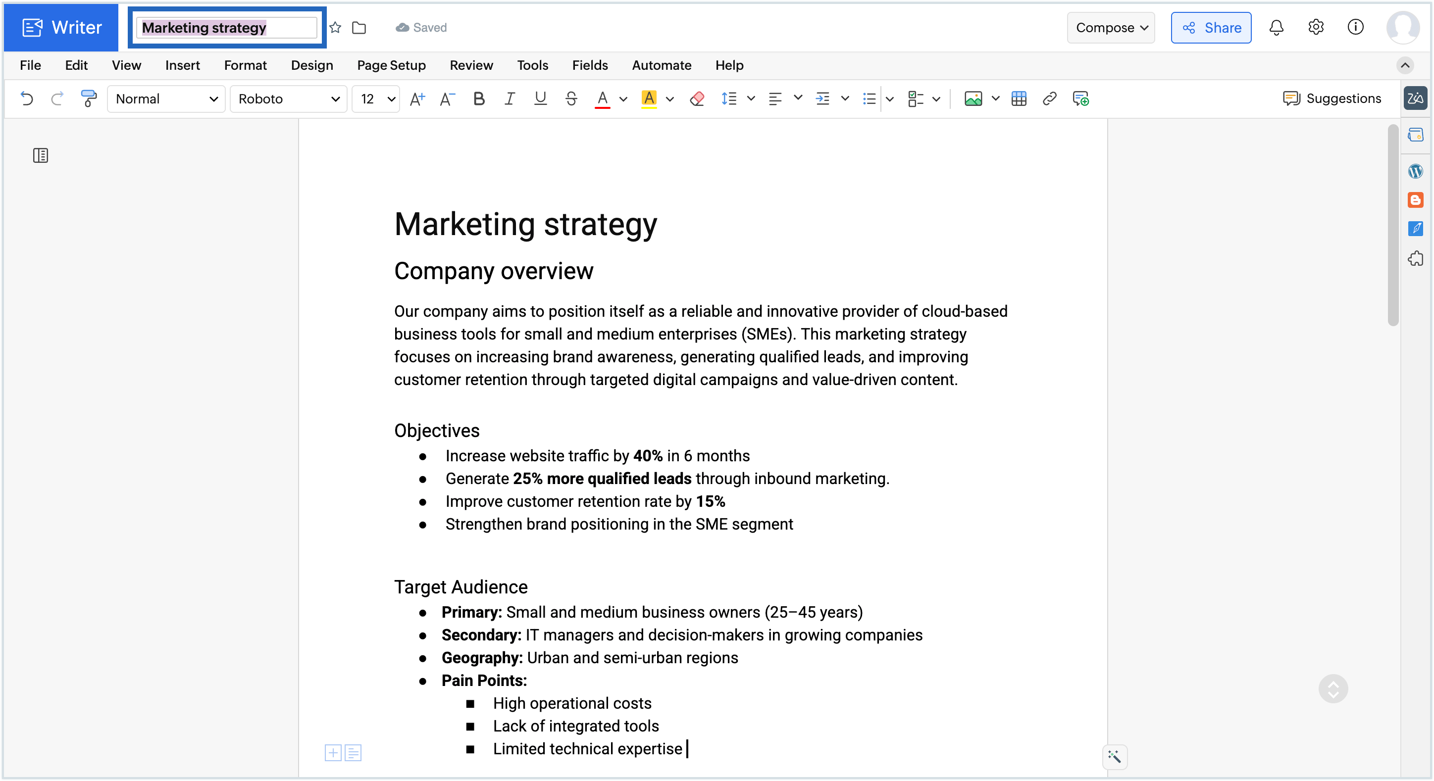 Screenshot of the title