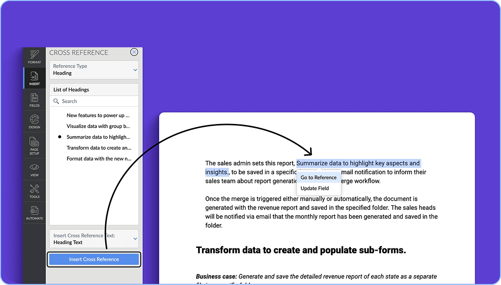 Structure that holds up as documents grow