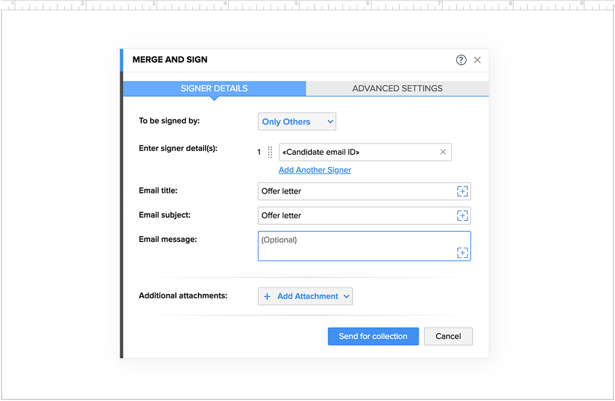 Sélectionnez un mode de signature