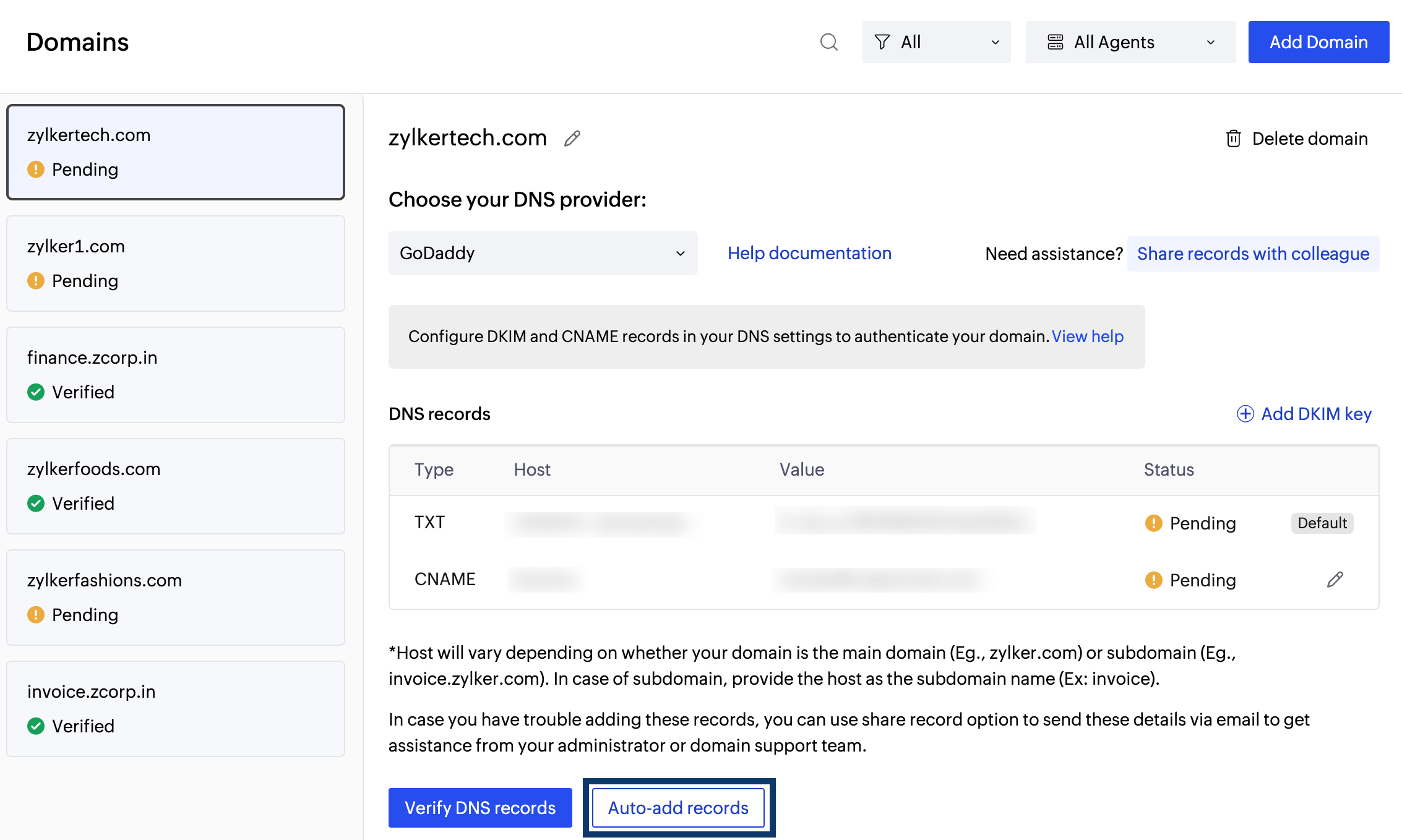 Auto add records button