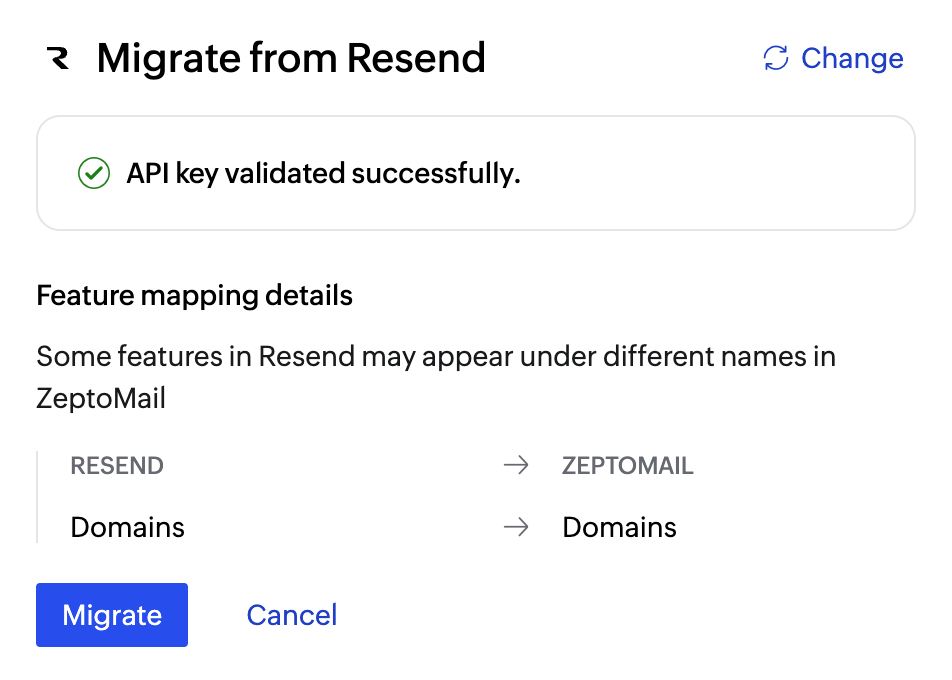 Enter the Account API key copied from your Resend account Enter the Account API key copied from your Resend account