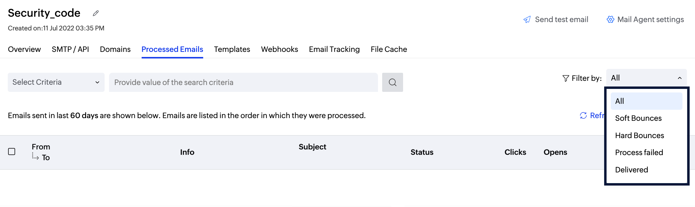 Filter by option screenshot