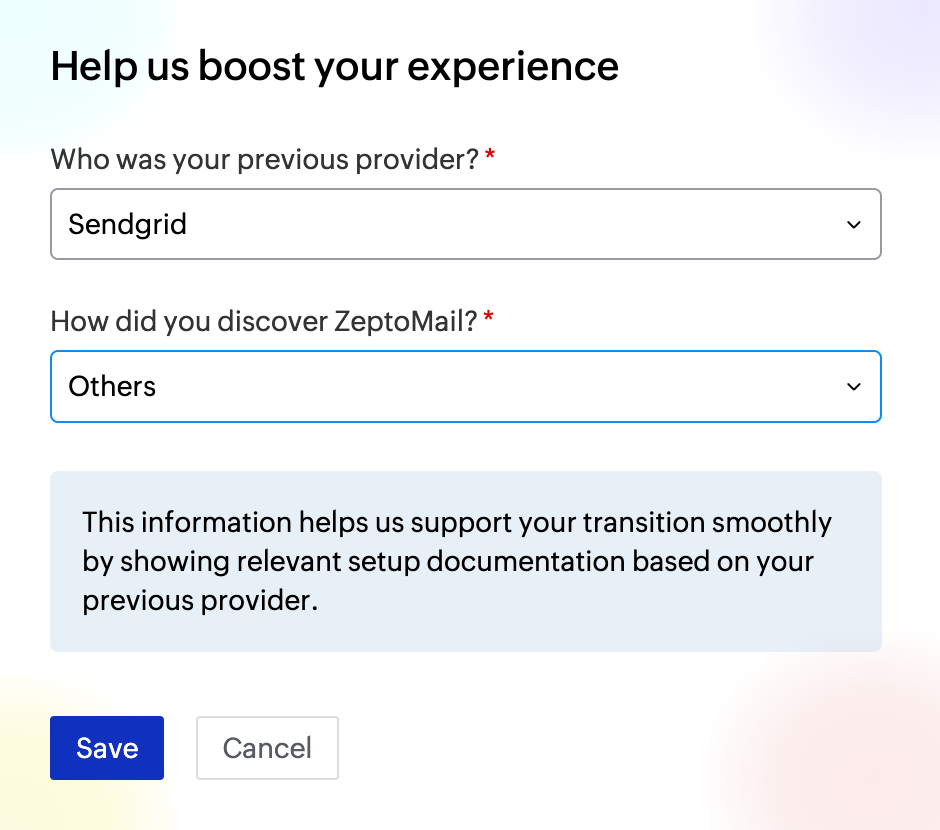Sendgrid info option