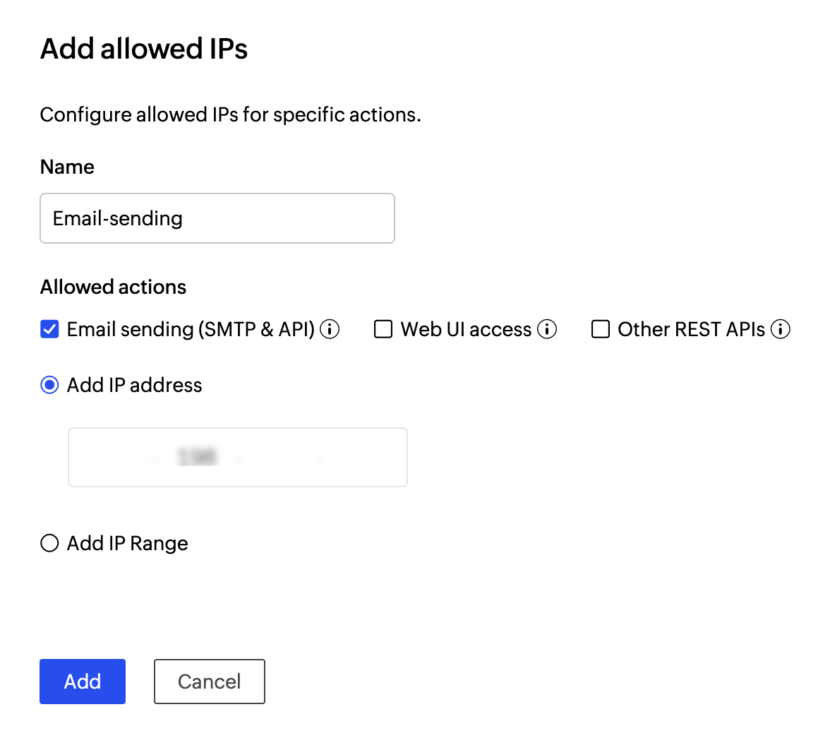 Add allowed IPs