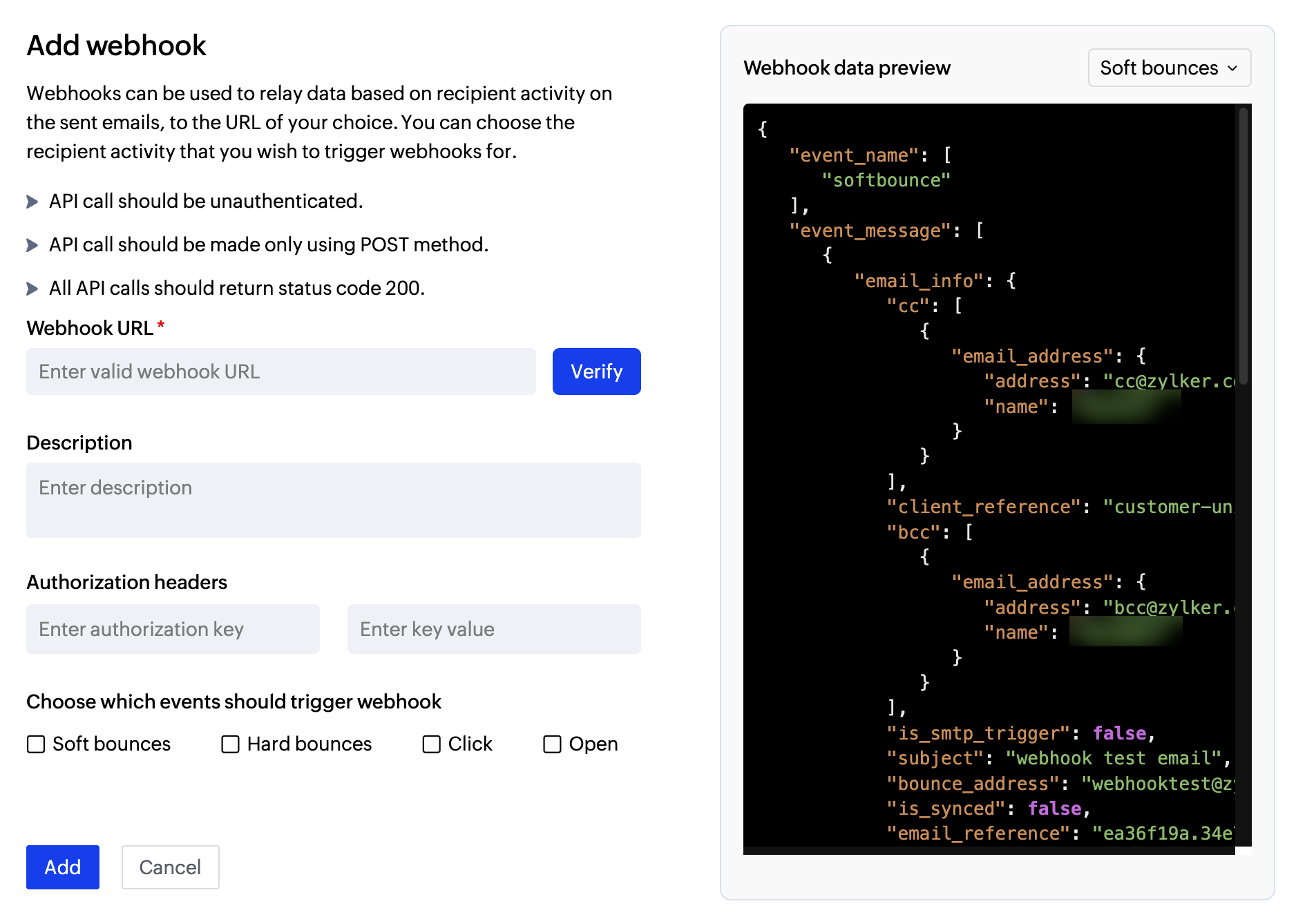 Add webhook values Add webhook values