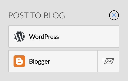 Publish with Wordpress