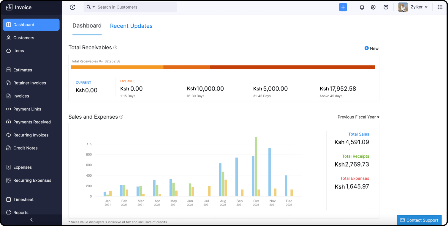 Zoho Invoice