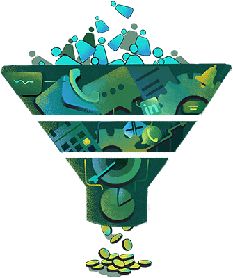 bigin sales funnel software illustration